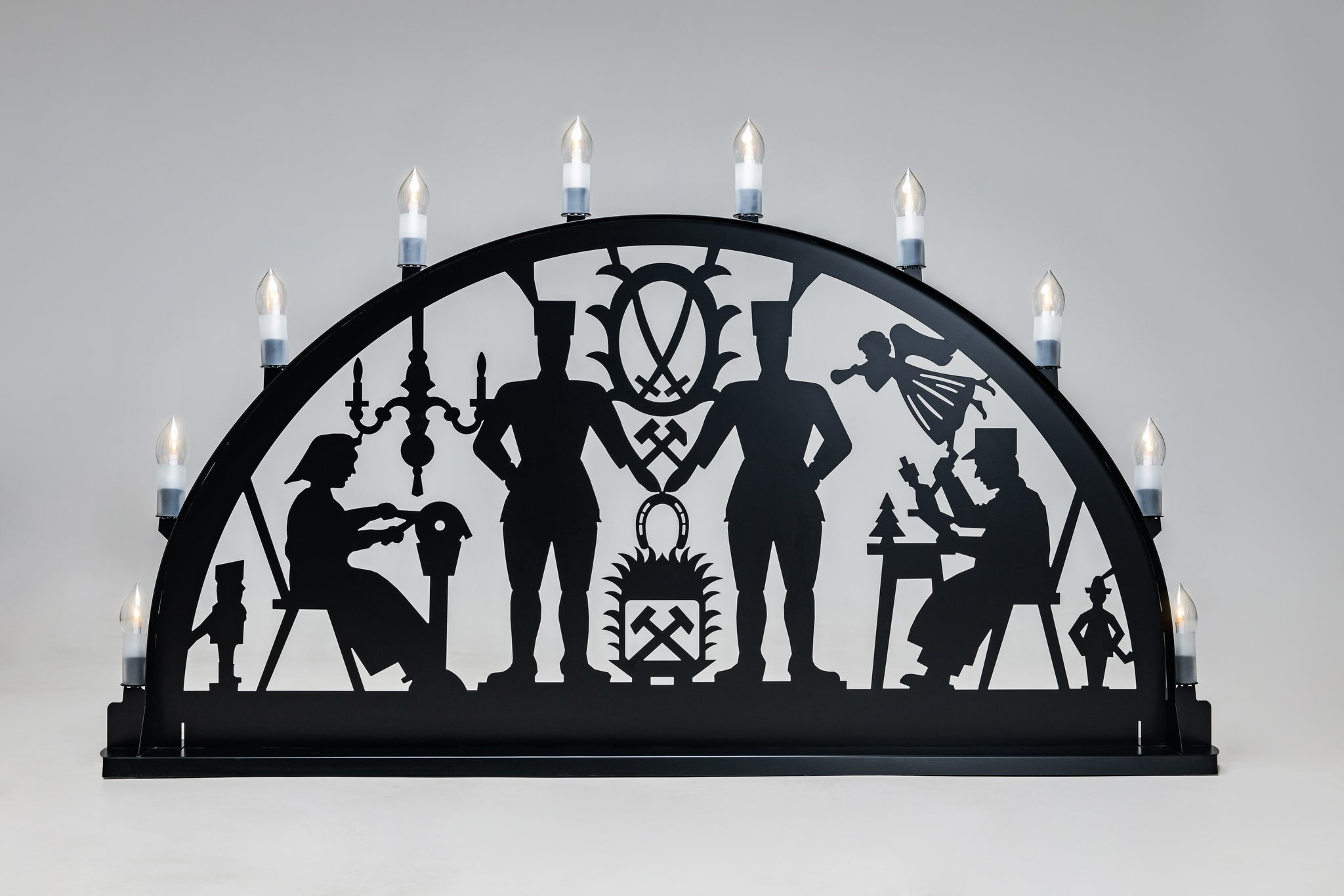 Outdoor Metallschwibbogen schwarz Pulverbeschichtet - erzbube