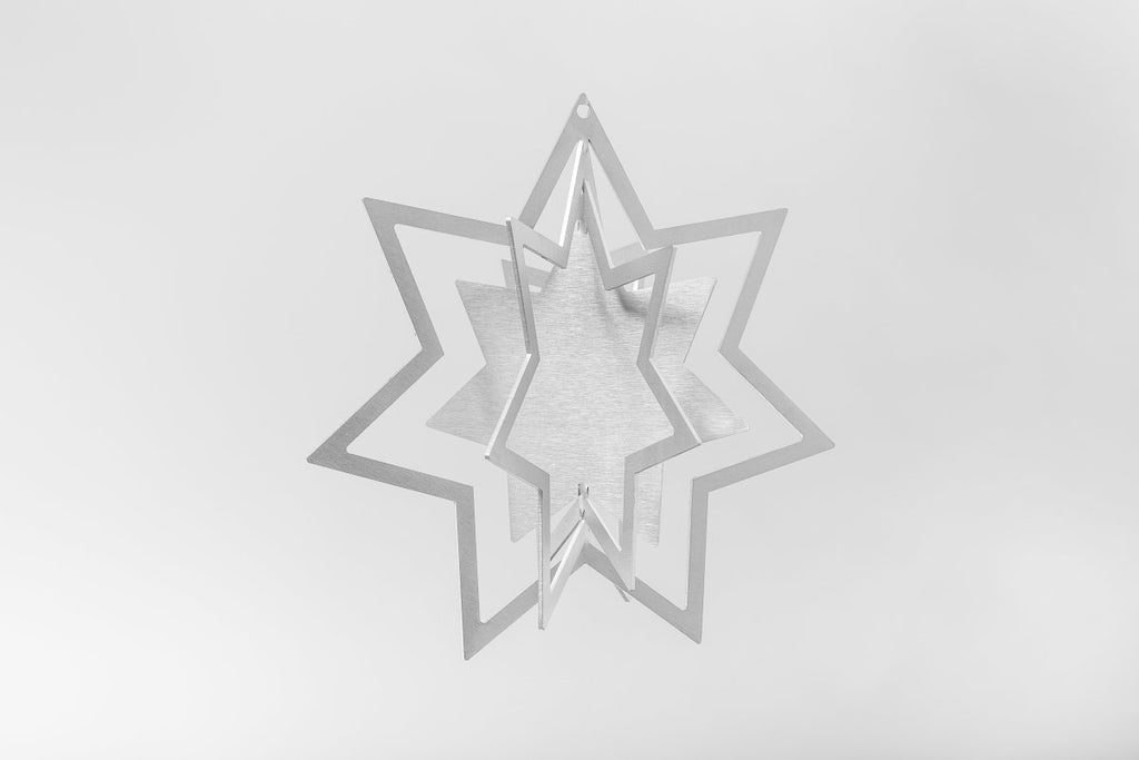 erzbube – Outdoor Baumschmuck aus Metall, Motiv »Stern« 7 Zacken