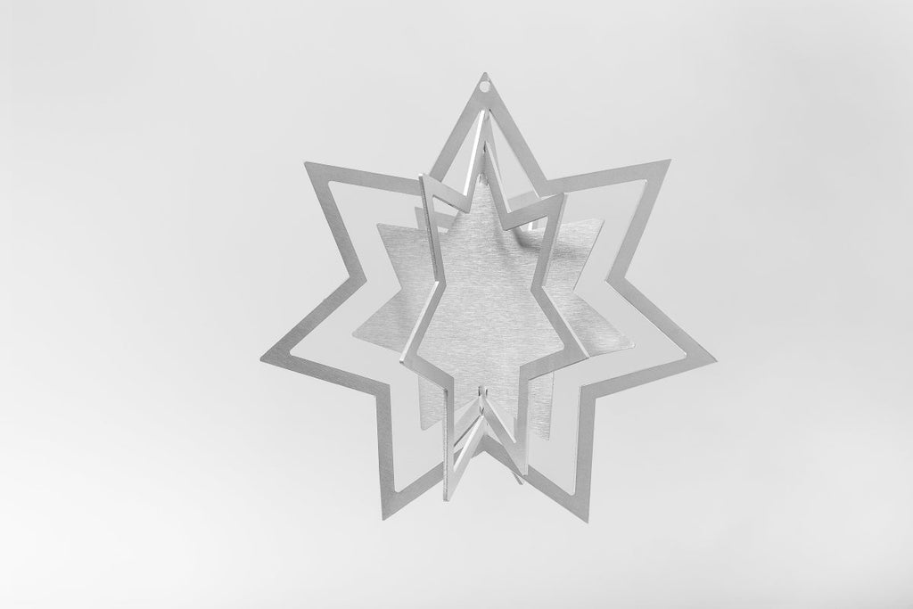 erzbube – Outdoor Baumschmuck aus Metall, Motiv »Stern« 7 Zacken